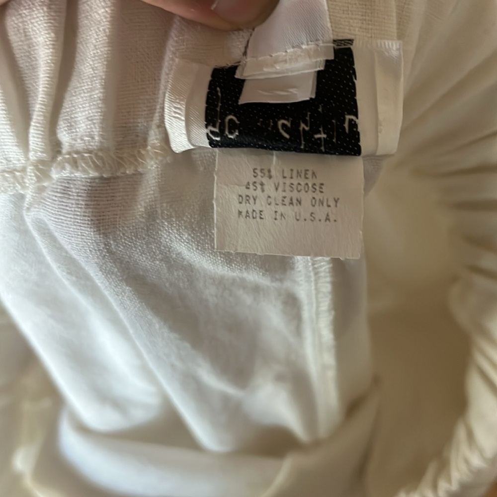 Go Lightly White Linen/ Viscose Pants, Made In USA sold - Picture 15 of 15